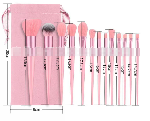 Premium Soft Makeup Brushes Set - 13 Pieces (One Set)