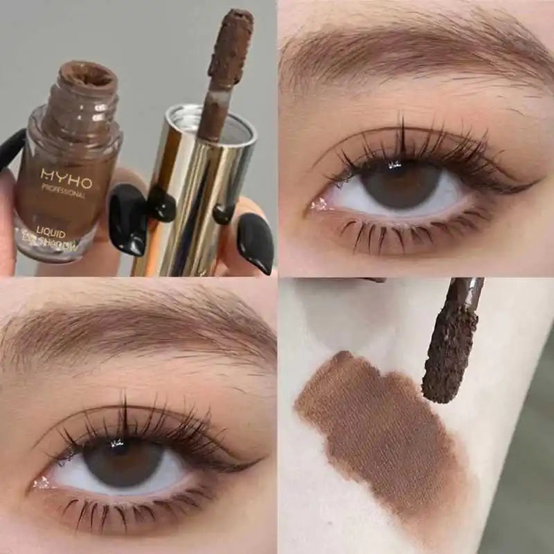 Brown Glitter Eyeshadow Stick and Contour Cream Makeup