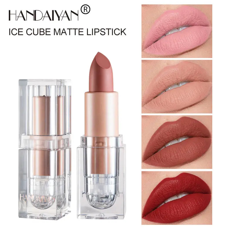 Ice Nude Matte Lipsticks - 12 Natural Colors Collection