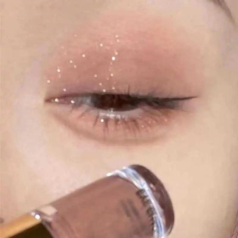 Brown Glitter Eyeshadow Stick and Contour Cream Makeup