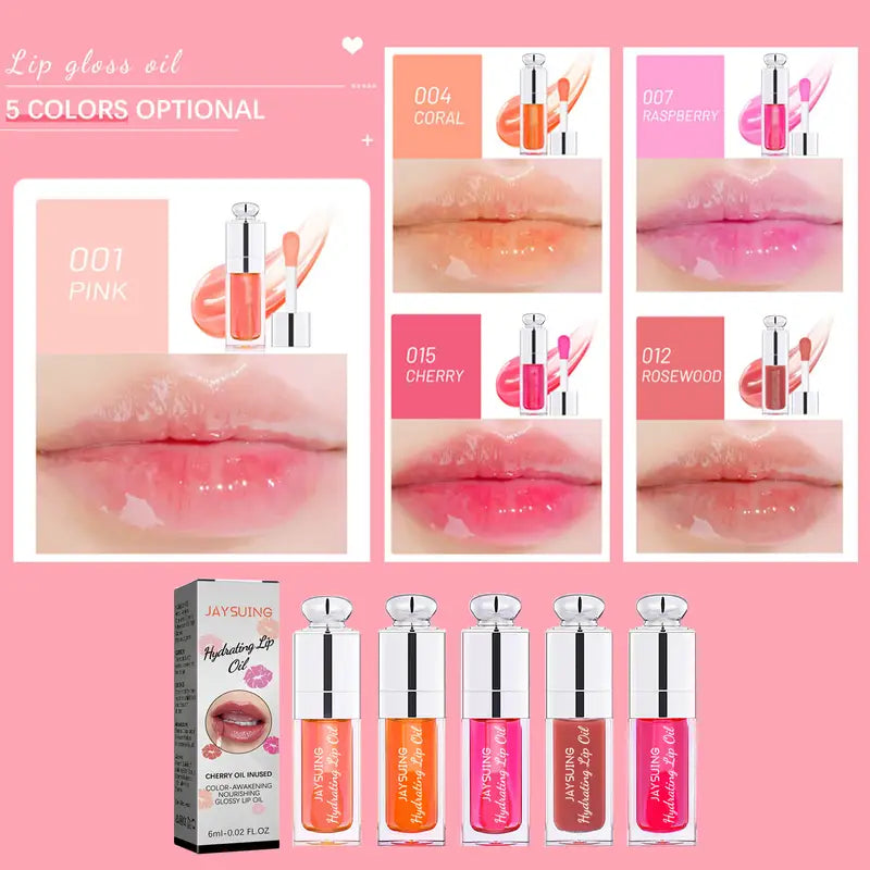 5-Color Lightweight Plumping Lip Oil & Gloss